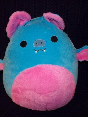 New ZURO SNACKLES Series 2 Squismallows Official  Plush 16" Boyle The Bat